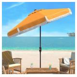Milan Fringe 9ft Crank Outdoor Auto Tilt Umbrella