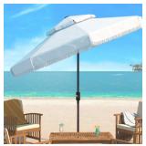 Milan Fringe 9ft Double Top Crank Umbrella