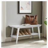 Walker Edison White Entry Bench