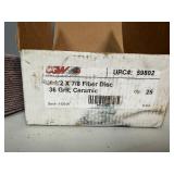CGW Abrasives 1/2x7/8 Fiber Disc 36 Grit, Ceramic (25 Total new in packaging)