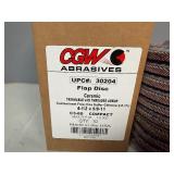 CGW Abrasives Flap Disc Ceramic Trimmable with Threaded Arbor 4-1/2x5/8-11 (10 Total)