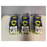 Ironclad Kong Corded Palm Waterproof Gloves XL (3 Pairs)