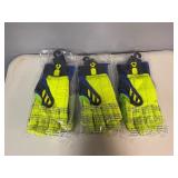 Ironclad Kong Corded Palm Waterproof Gloves XL (3 Pairs)