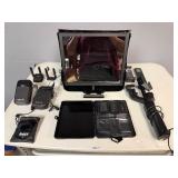 Large Lot of Audio Visual Equipment RODELINK Wireless Microphone Kit W/ Reciever and Transmitter, Glide Gear Teleprompter Frame, Misc. Attachments