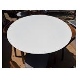 Round Table 43 1/2" With Four Upholstered Wooden Chairs