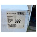 Magickwood Vanity White 3-Hole Porcelain Sink  26" X 17.25" X 34.5" With Mirror 31 1/4" X 22" X 1/2"