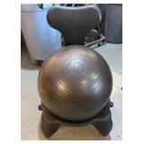 Balance Ball Chair with Pharmedoc Ball and Black Stabilizing Base