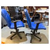 Pair of Matching Blue Office Chairs