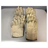 Leather Work Gloves Size L (10 Total Pairs)