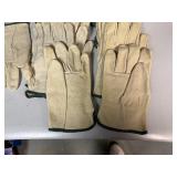 Leather Work Gloves Size L (10 Total Pairs)