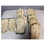Leather Work Gloves Size L (10 Total Pairs)