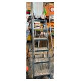 Six Step Rolling Ladder 90" Tall to Rail, 5