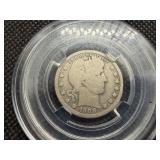 1908 S Silver Barber Quarter