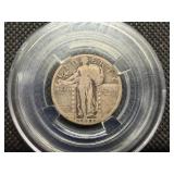 1928 D Silver Standing Liberty Quarter