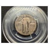 1928 D Silver Standing Liberty Quarter