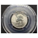 1950 S Silver Washington Quarter UNC