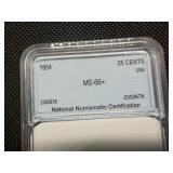1954 Silver Washinton Quarter NNC MS66+