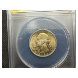 1955 Silver Washington Quarter ANACS MS65