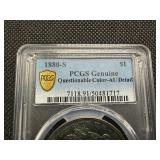 1880 S Morgan Silver Dollar PCGS Genuine Questionable Color-AU Detail