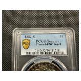 1882 S Morgan Silver Dollar PCGS Genuine Cleaned - UNC Detail