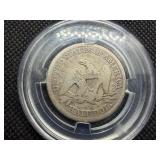1853 Silver Seated Liberty Half Dollar with Rays