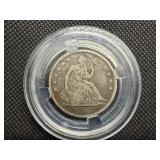 1858 Silver Seated Liberty Half Dollar