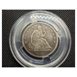 1858 Silver Seated Liberty Half Dollar