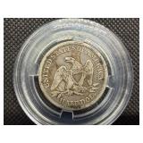 1858 Silver Seated Liberty Half Dollar