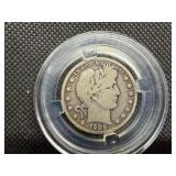 1909 S Silver Barber Half Dollar