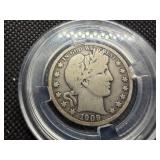 1909 S Silver Barber Half Dollar
