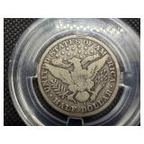 1909 S Silver Barber Half Dollar