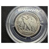 1917 D Silver Walking Liberty Half Dollar