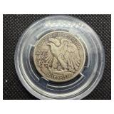 1929 S Silver Walking Liberty Half Dollar