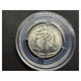 1945 D Silver Walking Liberty Half Dollar