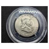 1953 S Silver Franklin Half Dollar