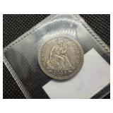 1854 Silver Seated Liberty Quarter