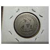 1856 Silver Seated Liberty Quarter