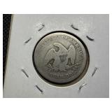 1856 Silver Seated Liberty Quarter