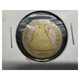 1876 Silver Seated Liberty Quarter