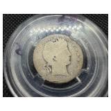 1896 O Silver Barber Quarter