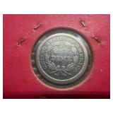 1853 Seated Liberty Dime W/A