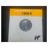 1905 S Barber Dime