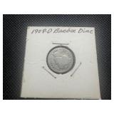 1908 D Barber Dime