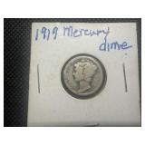 1919 Silver Mercury Dime