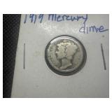 1919 Silver Mercury Dime