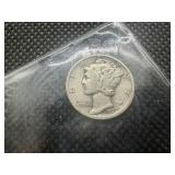 1937 S Silver Mercury Dime