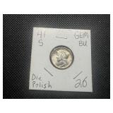 1941 S Silver Mercury Dime Marked Gem BU When Purchased