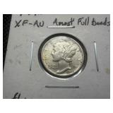 1942 D Silver Mercury Dime Marked XF-AU When Purchased