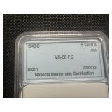1943 D Jefferson Nickel NNC MS68 FS