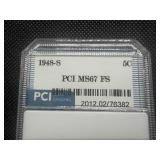 1948 S Jefferson Nickel PCI MS67 FS